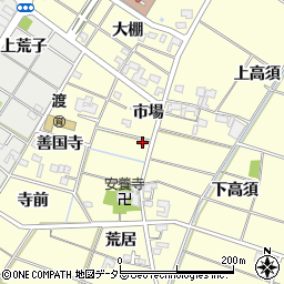 愛知県岡崎市渡町市場59周辺の地図