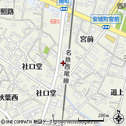 愛知県安城市安城町宮前114周辺の地図