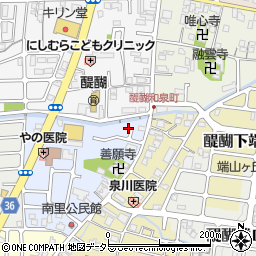 京都府京都市伏見区醍醐南里町3周辺の地図