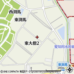 愛知県知多市東大僧2丁目周辺の地図