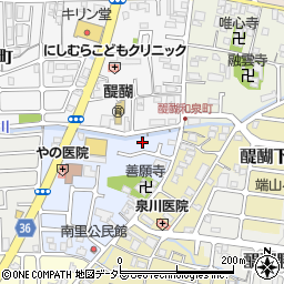 京都府京都市伏見区醍醐南里町4-5周辺の地図