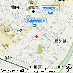 愛知県岡崎市大和町中切18周辺の地図