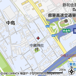 静岡市中島取水場周辺の地図