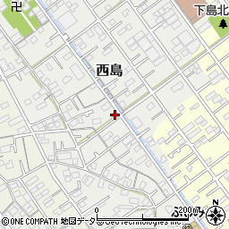 静岡県静岡市駿河区西島296-2周辺の地図