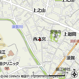 愛知県知多郡東浦町藤江西之宮周辺の地図