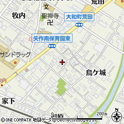 愛知県岡崎市大和町中切20周辺の地図