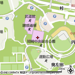 岡崎中央総合公園総合体育館周辺の地図