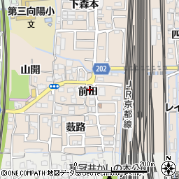 京都府向日市森本町（前田）周辺の地図