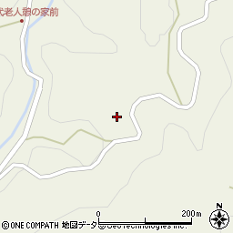 愛知県新城市作手田代折地周辺の地図