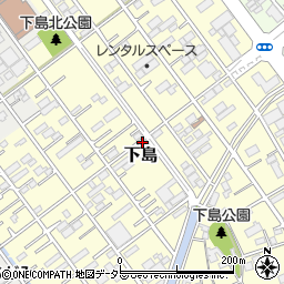 静岡県静岡市駿河区下島周辺の地図