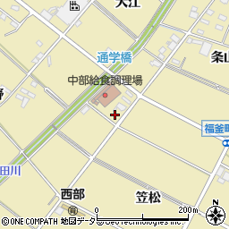 愛知県安城市福釜町笠松3周辺の地図