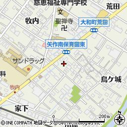 愛知県岡崎市大和町中切16周辺の地図
