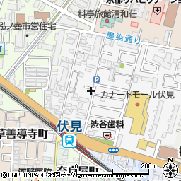 京都府京都市伏見区深草柴田屋敷町周辺の地図