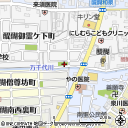 京都府京都市伏見区醍醐宮ノ下町周辺の地図