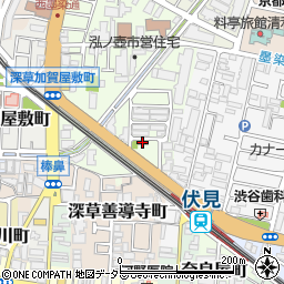 トヨタカローラ京都伏見マイカーセンター周辺の地図