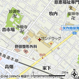岡崎市立矢作南小学校周辺の地図