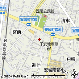 愛知県安城市安城町宮地11周辺の地図