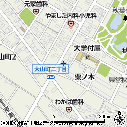 愛知県安城市安城町大山周辺の地図