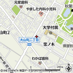 愛知県安城市安城町（大山）周辺の地図