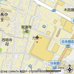 支留比亜珈琲 日永カヨー店周辺の地図