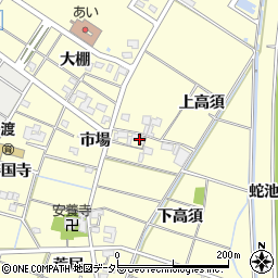 愛知県岡崎市渡町市場68周辺の地図