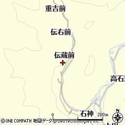 愛知県岡崎市蓬生町伝蔵前周辺の地図