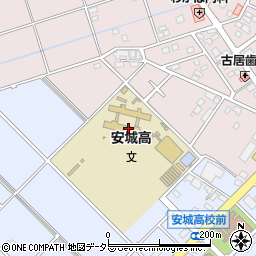 愛知県立安城高等学校周辺の地図
