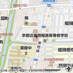 京都市消防局消防署　伏見消防署醍醐消防分署周辺の地図