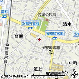 愛知県安城市安城町宮地13周辺の地図