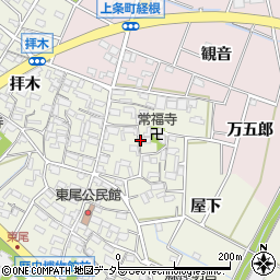 愛知県安城市安城町常福寺周辺の地図