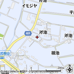 愛知県知多郡阿久比町板山斧池37周辺の地図