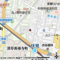 京都府京都市伏見区深草柴田屋敷町3-2周辺の地図