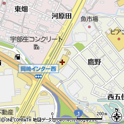 愛知トヨタ自動車岡崎インター店周辺の地図