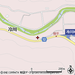 静岡県伊豆市冷川周辺の地図