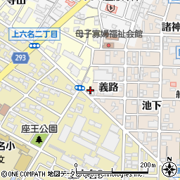 愛知県岡崎市明大寺町義路11周辺の地図