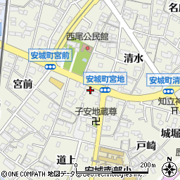 愛知県安城市安城町宮地2周辺の地図