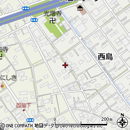 静岡県静岡市駿河区西島279-3周辺の地図