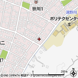 三重県四日市市笹川1丁目194周辺の地図