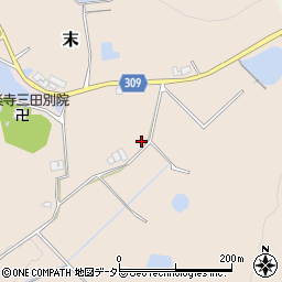 兵庫県三田市末695周辺の地図