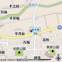 愛知県知多郡阿久比町草木下神田周辺の地図