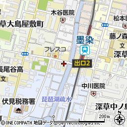 京都府京都市伏見区墨染町周辺の地図