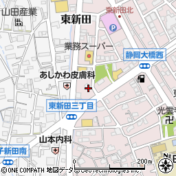 眼鏡市場　静岡東新田店周辺の地図
