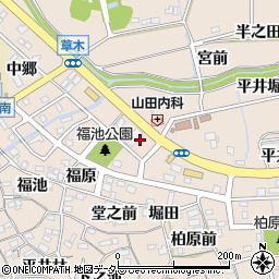 愛知県阿久比町（知多郡）草木（栄）周辺の地図