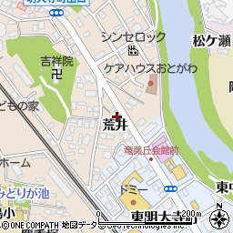 愛知県岡崎市明大寺町荒井周辺の地図