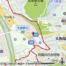 京都府京都市西京区大原野東野町周辺の地図
