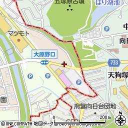 京都府京都市西京区大原野東野町周辺の地図