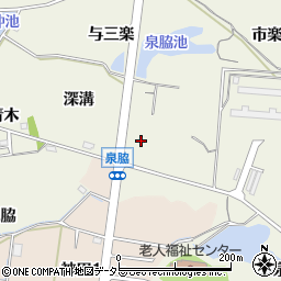 愛知県知多市金沢泉脇周辺の地図