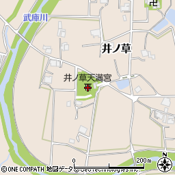 兵庫県三田市井ノ草157周辺の地図
