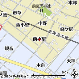 愛知県岡崎市新堀町前小望周辺の地図