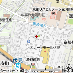 京都府京都市伏見区深草柴田屋敷町4周辺の地図